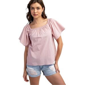 EVERYDAY GODDESS OFF SHOULDER FRONT POCKET TOP
Pink